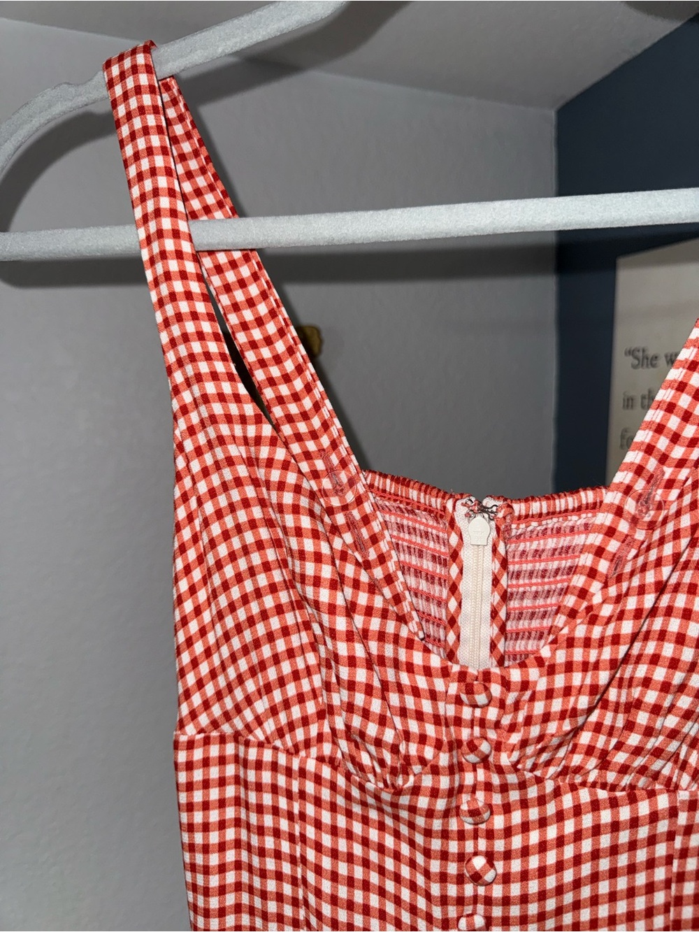 BRAND NEW Reformation Wynn Dress Strawberry Check Size 0!! SOLD OUT ONLINE - Picture 16 of 16